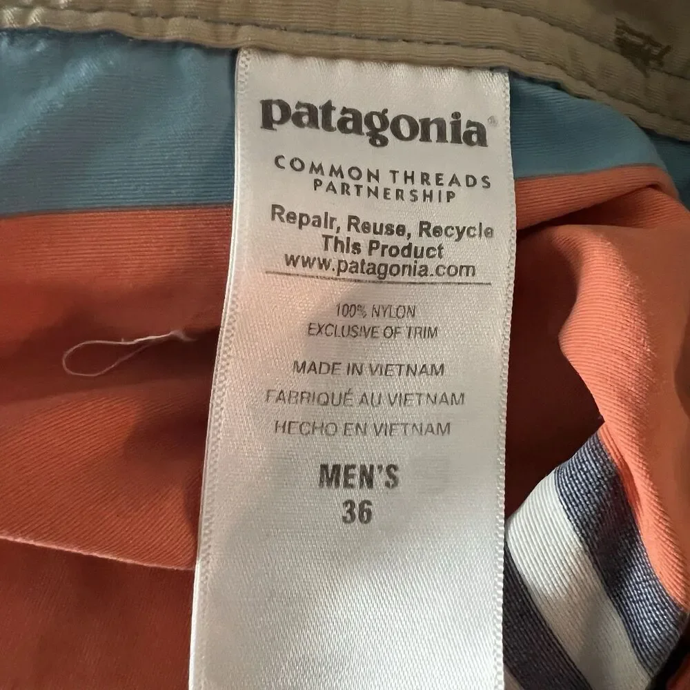 Patagonia Men’s‎ Board Shorts 36 Common Threads Stripes